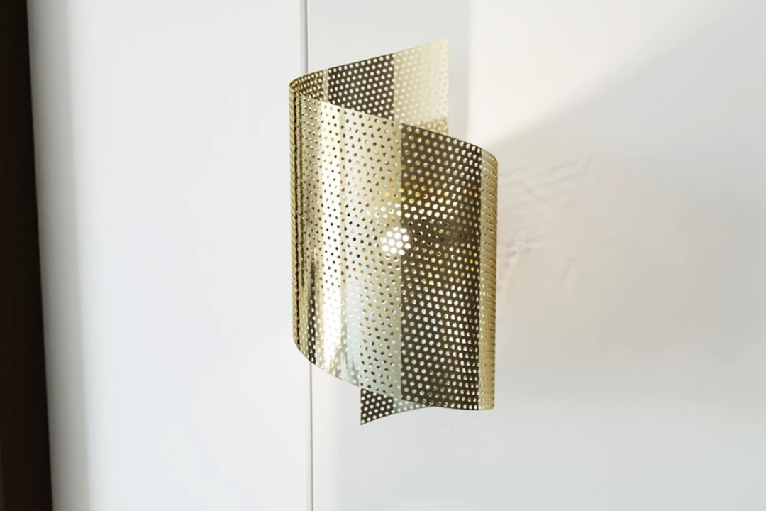 Lampe Murale à Motif en Spirale Métallique