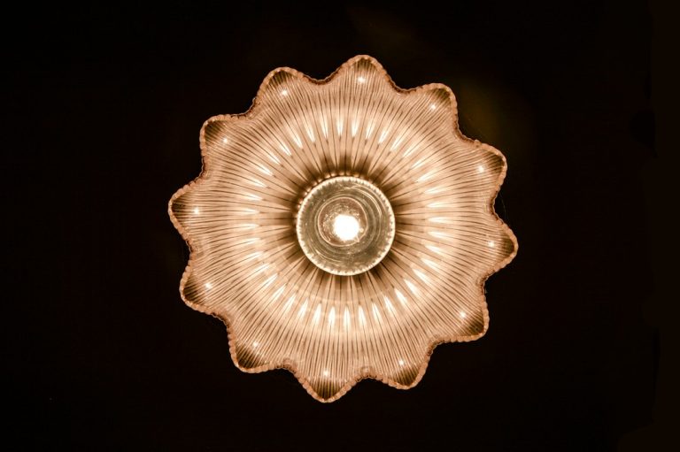 Plafonnier Anti-Fatigue avec Verre Cannelé pour Soin des Yeux